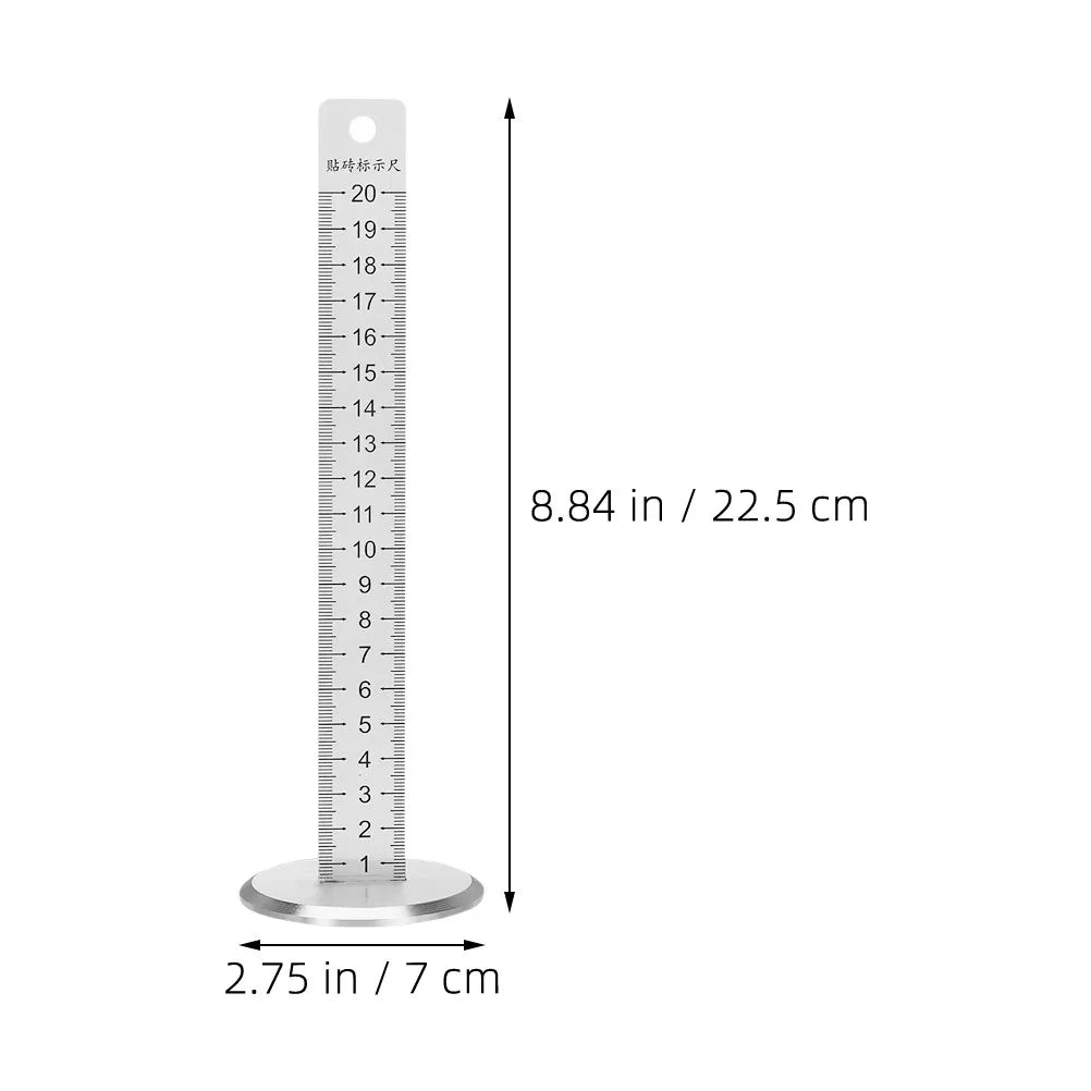 Precision Level Tool Stainless Steel Tiling Level Ruler Floor Tile Contour Measuring Positioning for Professional DIY
