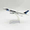 16CM Diecast Scale Egyptian Airways A350 Aircraft Simulation Alloy Finished Souvenir Collection Toy Gift Static Ornament