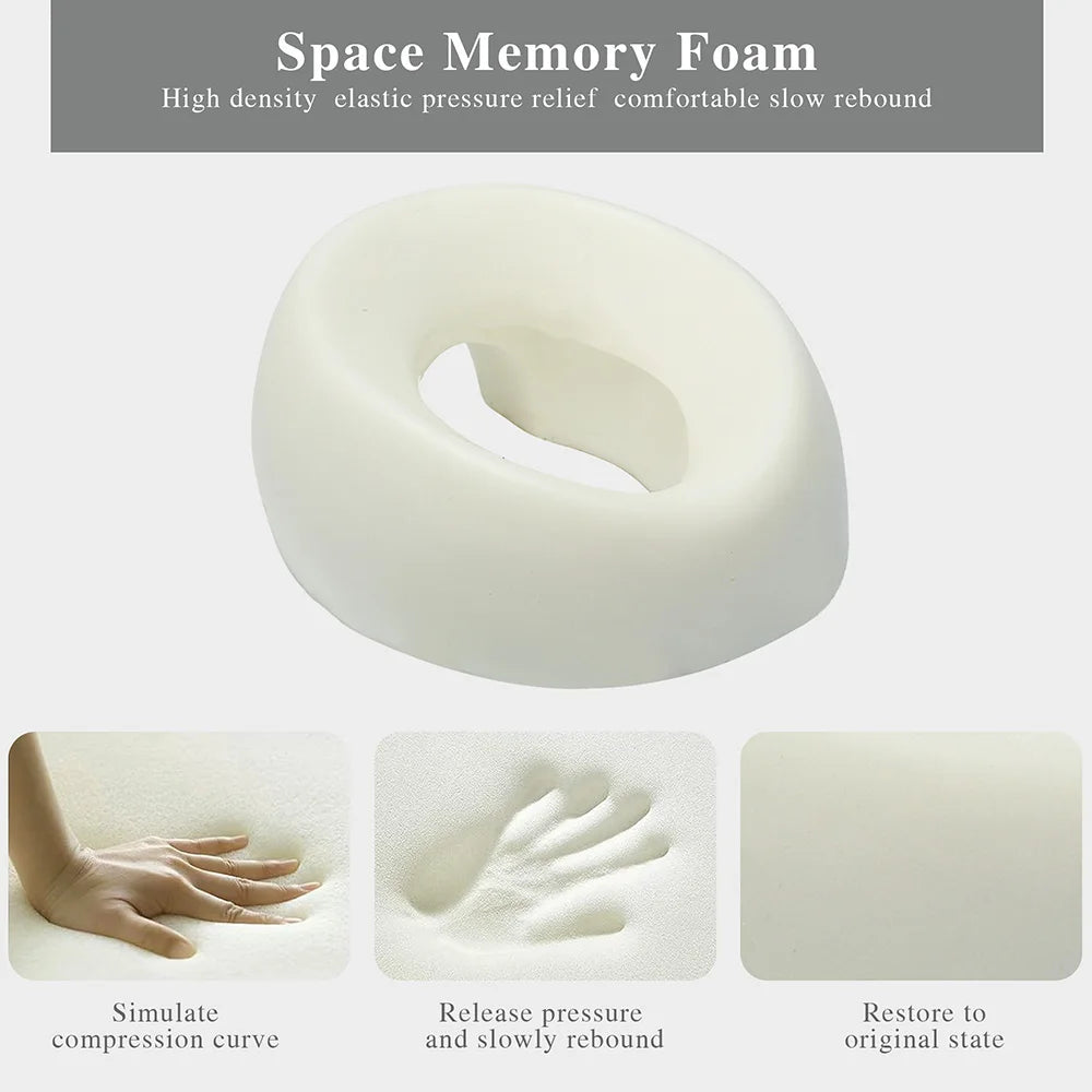 Ergonomics Lying Down Pillow Memory Foam Breathable Head Rest Support Pillow Body Massage Face Rest Pillow for Beauty Salon