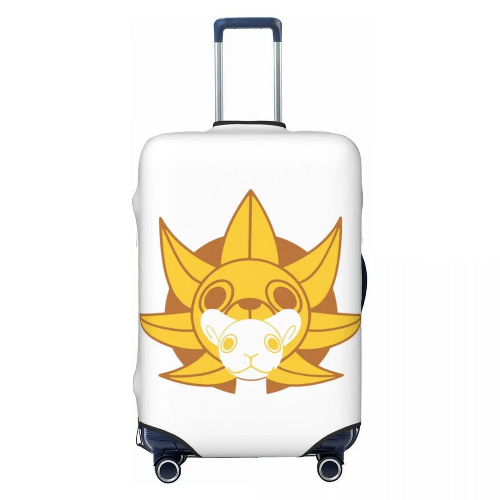 The Cheerful Pirate Flashing Victory Signs Suitcase Cover Flight Anime One Piece Elastic Luggage Case Cruise Trip Protection