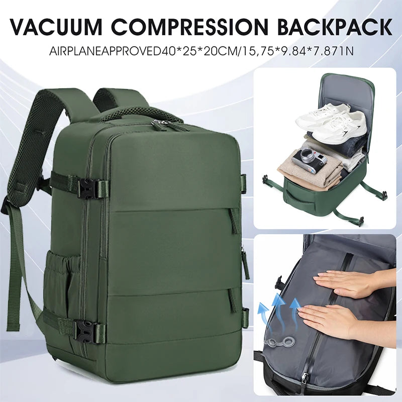 Vacuum Compression Travel Bag, Large Capacity Foldable Business Boarding Bag, Ultra Lightweight Carrying and Storage System