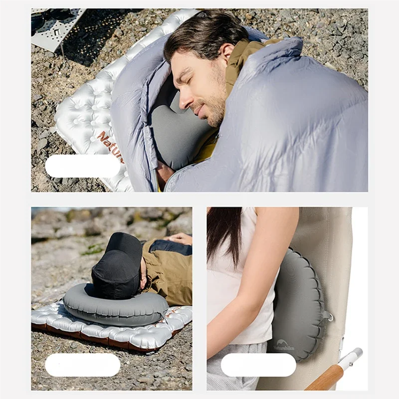 Naturehike Inflatable Pillow Camping Portable Ultralight Compressible Folding Pillow Travel Hiking TPU Air Sleeping Pillow