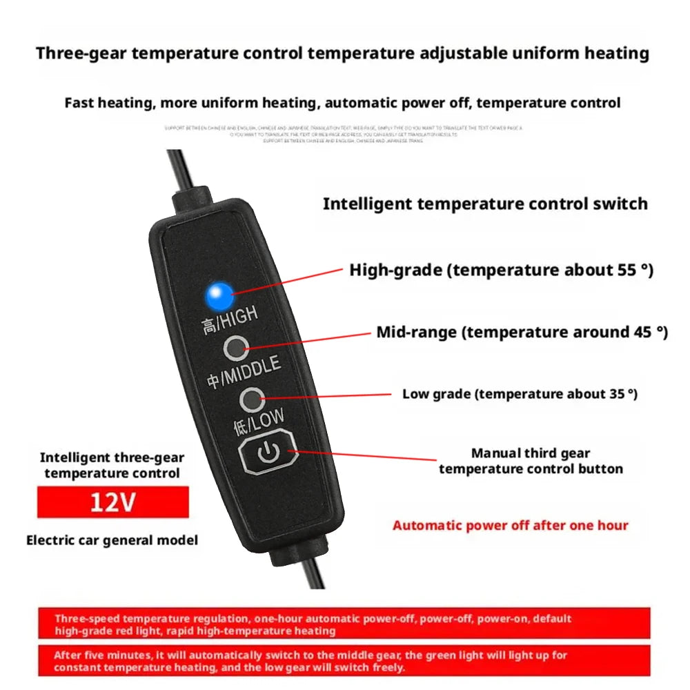 KEBIDUMEI 5V2A Motorcycle Heating Handlebar Covers USB Heated Handgrip for Winter Riding Handlebar Muffs Motorcycle Accessories