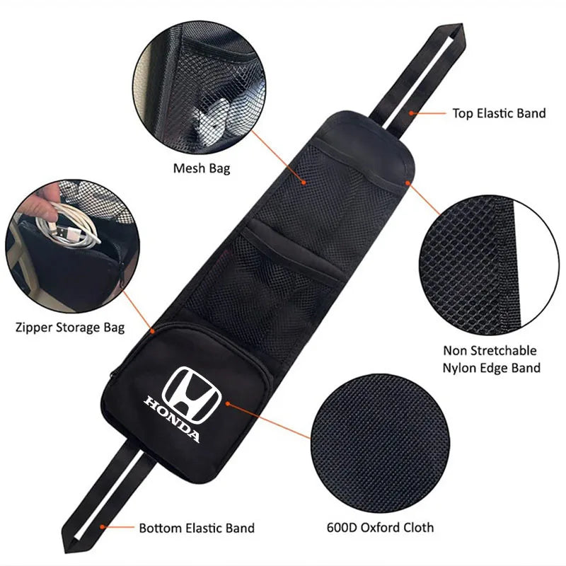 Car Seat Organizer Seat Side Storage Bag Drink Holder For Honda Civic CRV Fit gp5 Jazz Veze Odyssey XR-V adv 350 Car Accessories