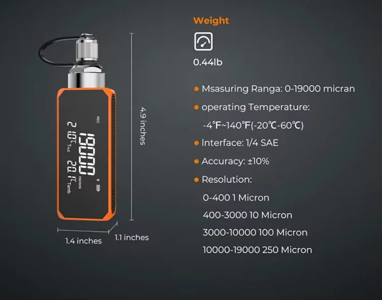 Elitech Digital VGW-Mini Micro Vacuum Gauge Hand Tool for Refrigeration Tool Parts  Digital Vacuum Meter for Refrigeration