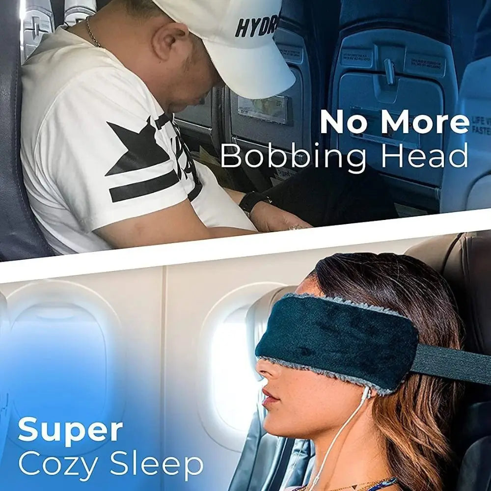 Adjustable Travel Pillow Alternative Comfortable Compact Head Support Strap Airplanes & Cars Neck Support Band For Head Bobbing