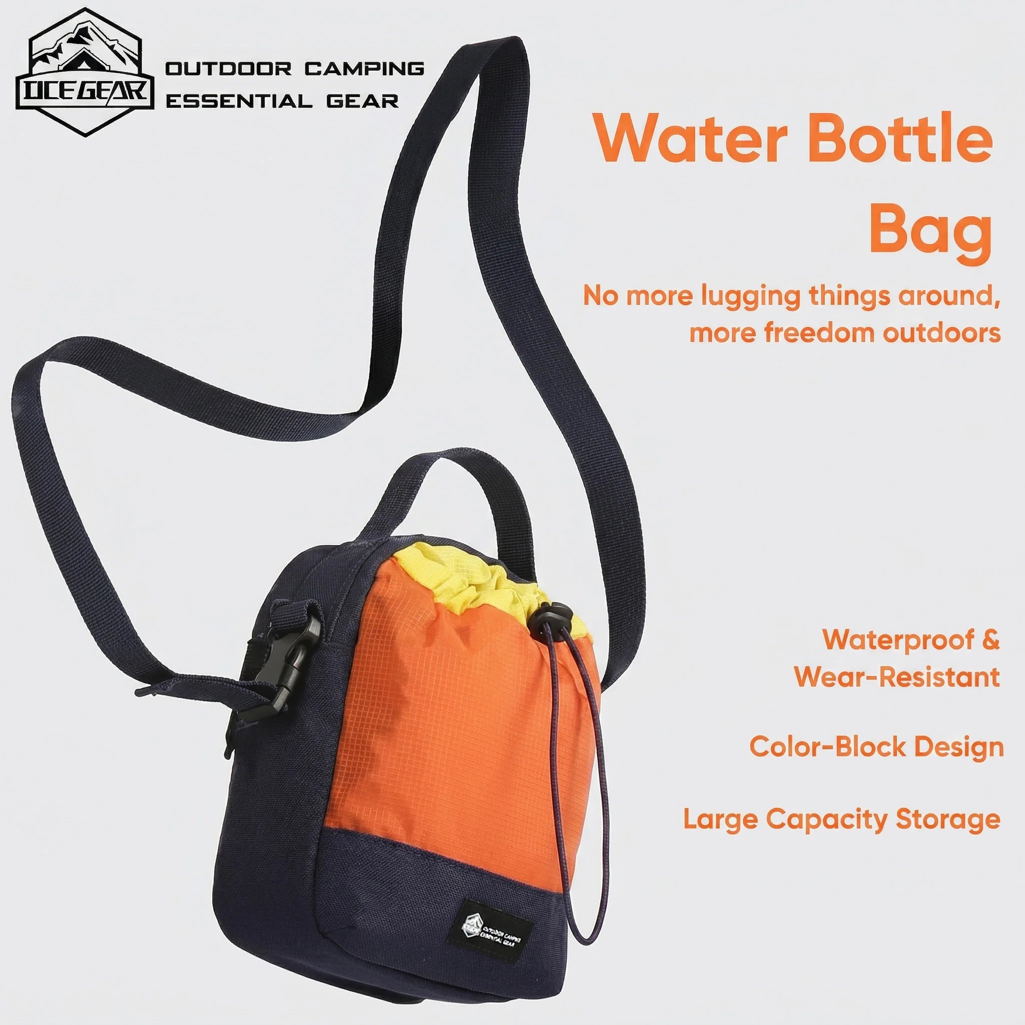 Ultralight Crossbody Water Bottle Bag Waterproof Nylon Shoulder Pouch Portable Travel Casual Outdoor Phone Wallet Organizer