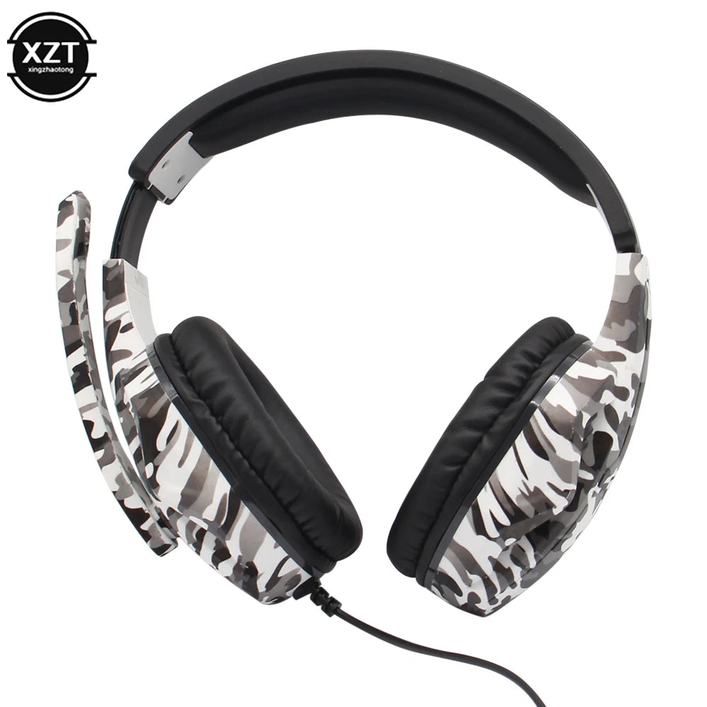 Camouflage Gaming Headset 3.5mm AUX Jack Wired Headphones Gamer Cool Game Headphone With Microphone ForPS4 ForXbox One PC Phone