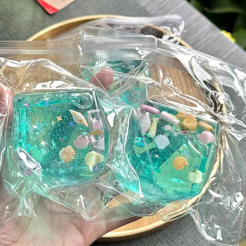Kawaii Ocean Theme Slow Rebound Toy  Shaped Stress Relief Squeeze Toy Creative Kids And Adults Squeeze Relax Gifts