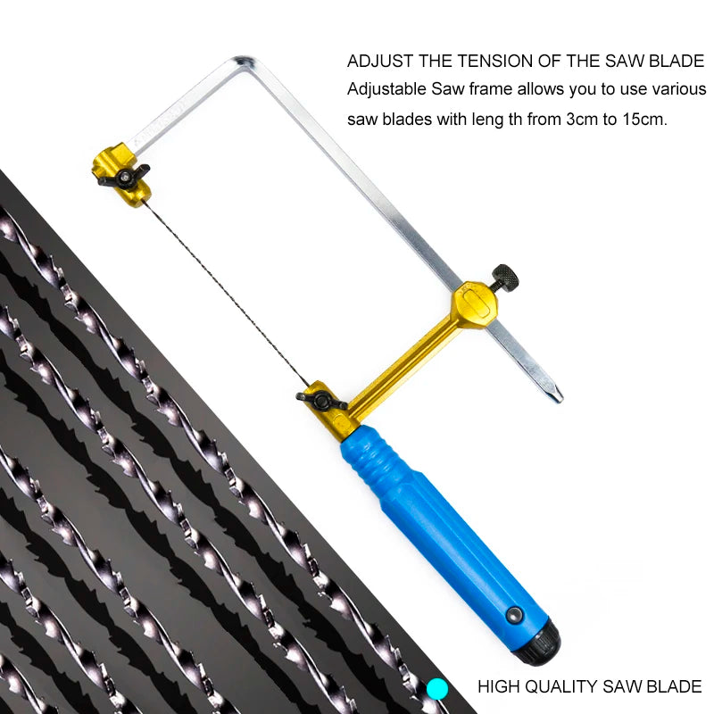 CMCP Adjustable Frame Sawbow U-shape Coping Jig Saw for Woodworking Craft Jewelry DIY Hand Tools Jeweler's Saw Frame