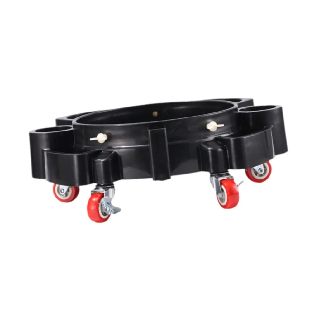 Rolling Base Bucket Trolly Durable PP Five Wheel Car Wash Dolly Mobile Cleaning Storage for Garage and Shop