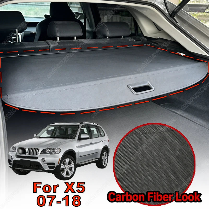 For BMW X1 X3 X5 1999-2026 Retractable Rear Trunk Cargo Cover Luggage Privacy Security Shield Parcel Shelf Car Interior Kit