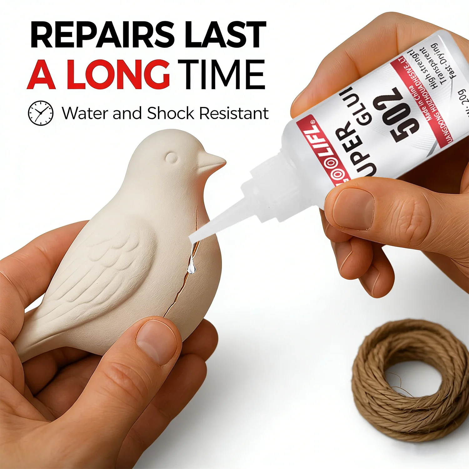 LOOLIFL 502 Super Glue 20g Fast Drying  Strong Adhesive Universal Bonding Glue for Plastic Metal Ceramic Wood Rubber Shoes1-5pcs