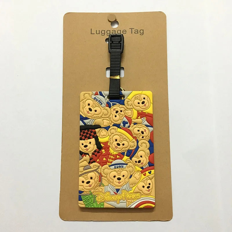 Classic Mickey Mouse Travel Accessories Luggage Tag Silica Gel Suitcase ID Addres Holder Baggage Boarding Tag Portable Label