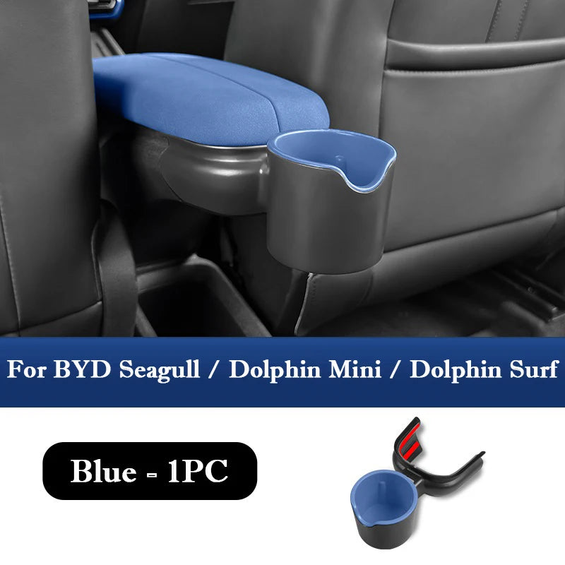 For BYD Seagull Dolphin Mini Surf Center Console Armrest Rear Cup Holder Rear Seat Drinks Storage Holder Interior Accessories