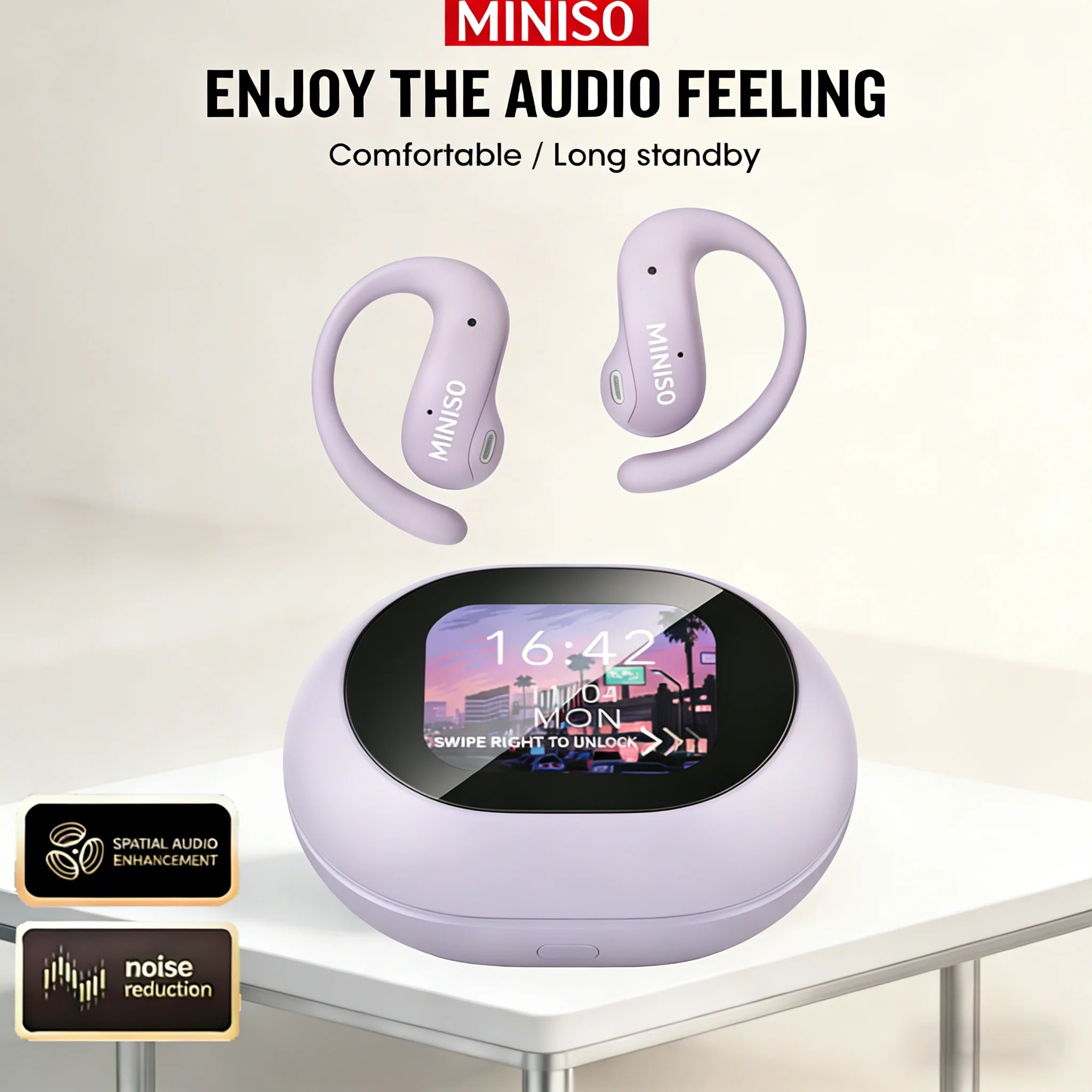 [Intelligent Touchscreen Earbuds]MINISO MS188 Bluetooth Earphones AI Translation Earbuds Wireless Headphones with Mic