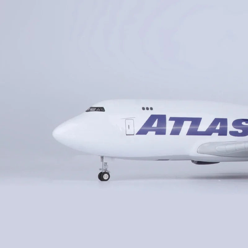 747 ATLAS AIR Airlines B747-400 Airplane Model 1:150 Scale Resin Plastic Model Replica Collectible Display Aircraft Toy planes