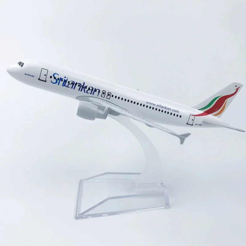 Souvenir Plane Toy Aircraft Model Alloy 1:400 Scale Sri Lanka Airlines A320 Simulation Static Display Model Product Display Gift