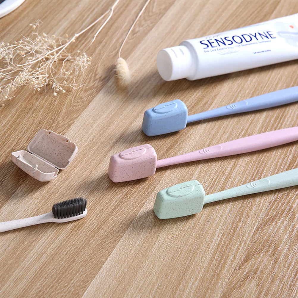 4Pcs Toothbrush Cap Toothbrush Cover Holder Travel Protective Case Dustproof Waterproof Plastic Hygiene Containers Hygiene