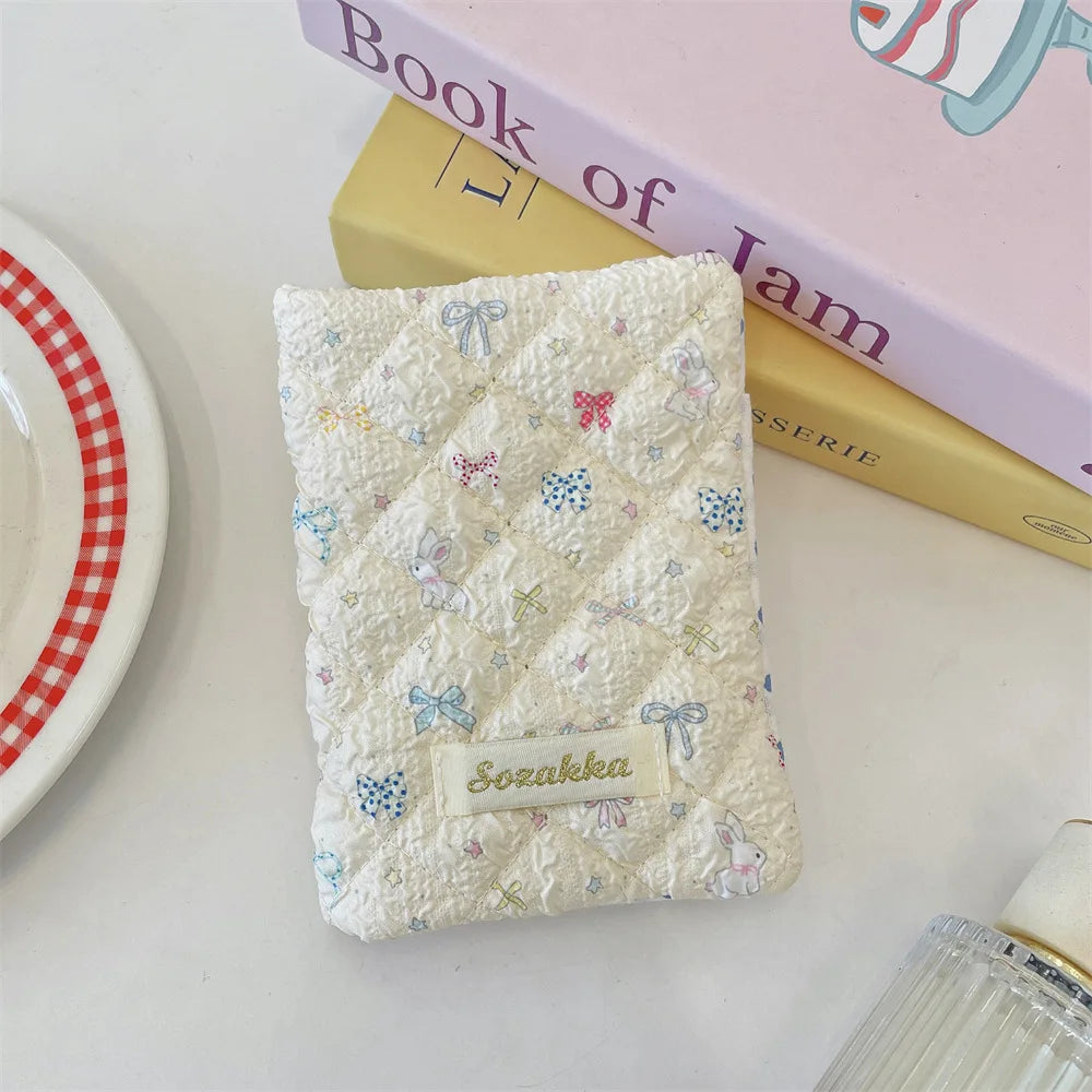 Cute Cartoon Flower Passport Cover for Women Multifunctional Polyester Travel Accessories Holder