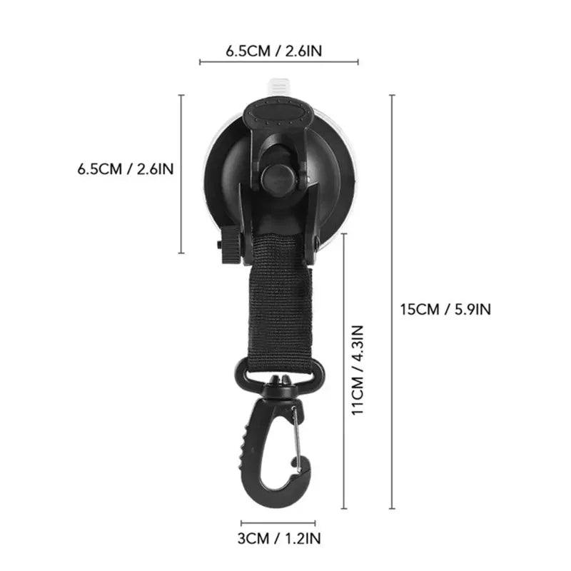 Strong Car Suction Cup Anchor Heavy Duty Tent Securing Hook Outdoor Camping Canopy Awning Tarp Tie Down Carabiner