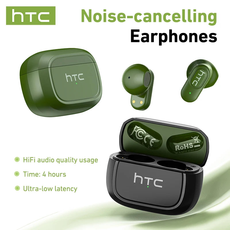 Auriculares Traductor DeIdioma 2026 Surround Sound HTC NE51 AI Translation Earbuds In-Ear Sport Secure Fit for Running Gym