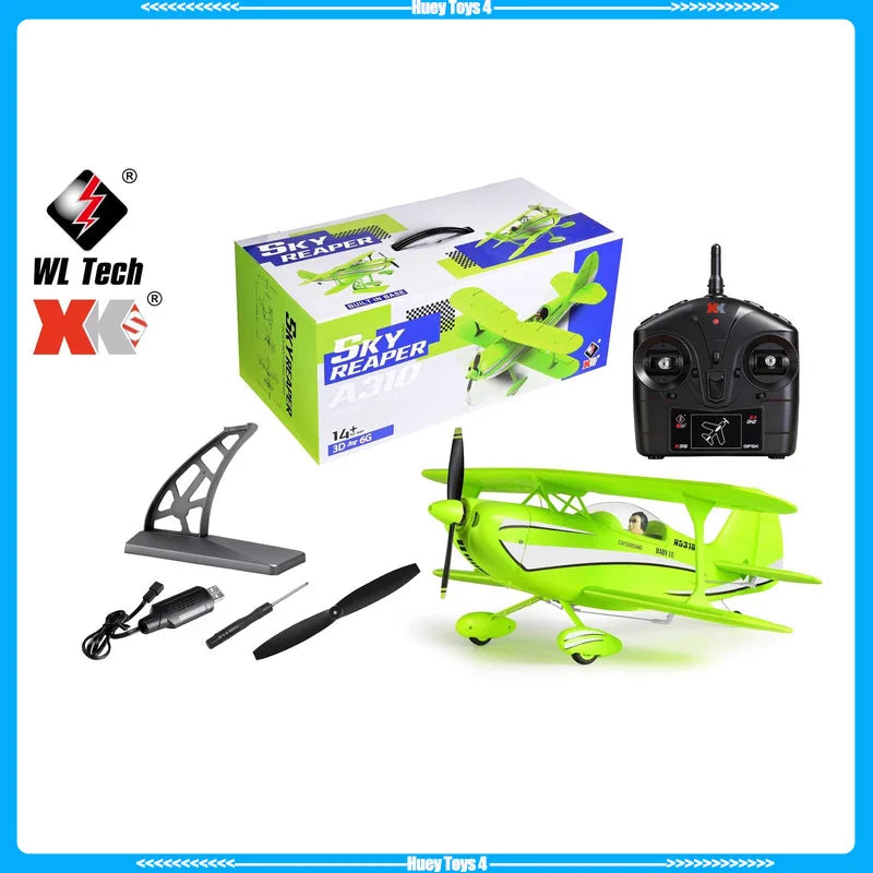 New Wltoys A310 Four Way Biplane 3d/6g Beech D17s Biplane High Simulation Brushless Rc Realistic Toy Gift