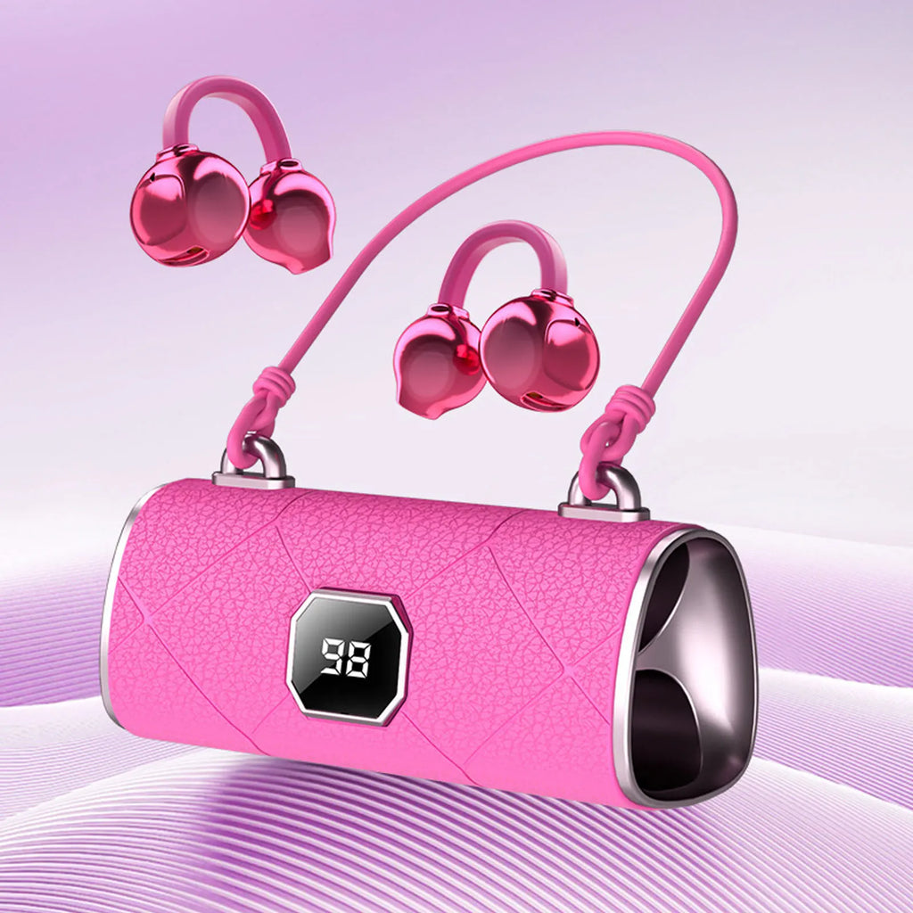 New Open Ear Clip Wireless Bluetooth Earphones with LED Digital Display Charging Case Stereo Sound Headphones for Sports Daily