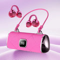 New Open Ear Clip Wireless Bluetooth Earphones with LED Digital Display Charging Case Stereo Sound Headphones for Sports Daily