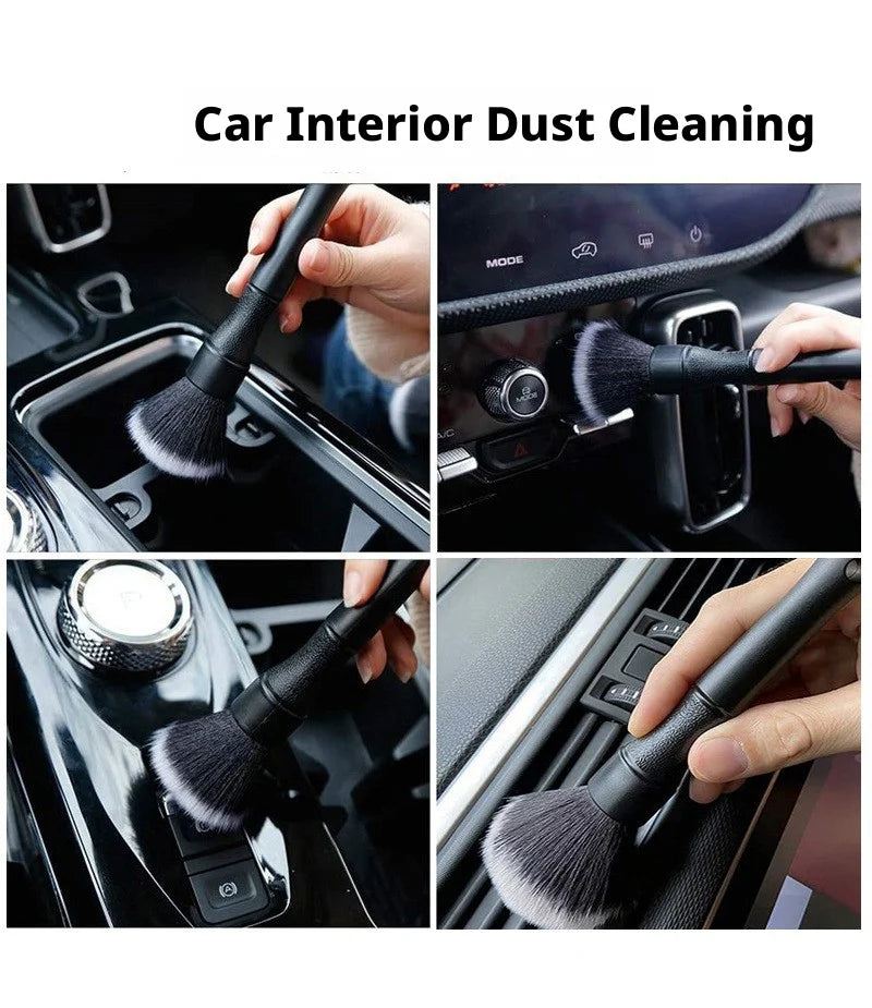 5Pcs Car Detailing Brush Set Soft Long Short Bristles Auto Interior Cleaning Brushes Car Air Vent Crevice Dust Removal Tool Dash