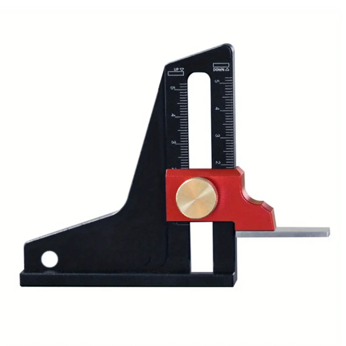 Woodworking Height Gauge - Aluminum Alloy Depth Gauge - Adjustable Measuring Tool for Workbench Saw Table and Router Tables