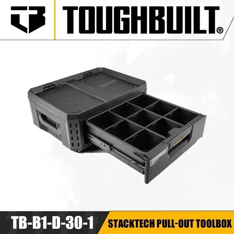 TOUGHBUILT STACKTECH Pull-out Toolbox Stacking Combination Hardware Parts Compartment Organizer Tool Accessories
