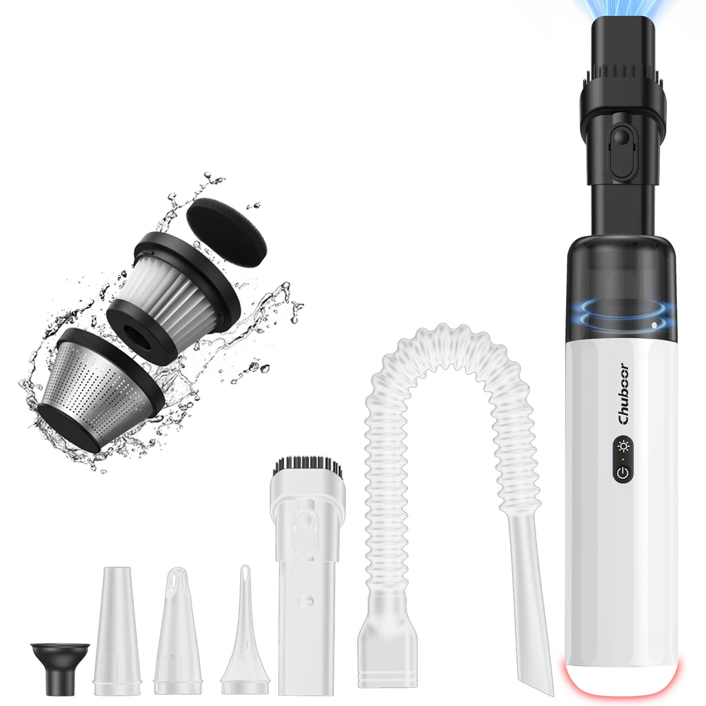 Chuboor Car Vacuum Cleaner 13000Pa Powerful Wireless Cleaner Strong Suction Handheld Car Cleaning Portable Home Appliance