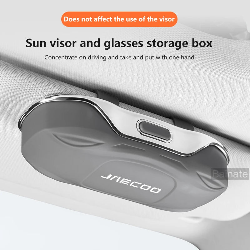 Car Sunglasses Storage Box Visor Glasses Clip For CHERY JAECOO J7 PHEV JAECOO J8 J5 EV 2024 2025 Car Interior Accessories