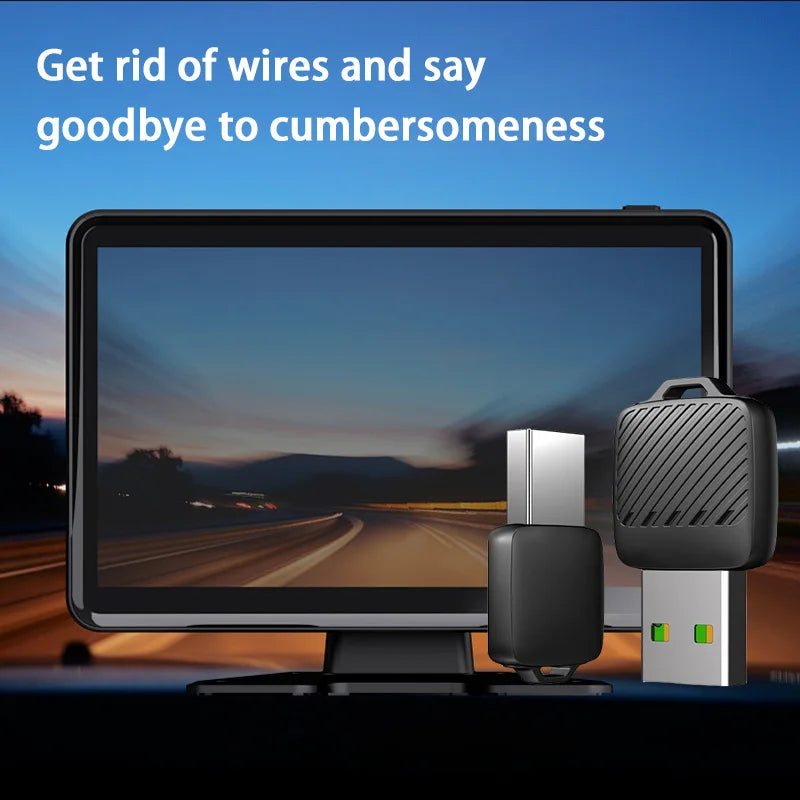 New 2 in1 Wireless Android Auto Adapter Wireless CarPlay Dongle Car Intelligent Systems AI Smart Box For Car Wired CarPlay
