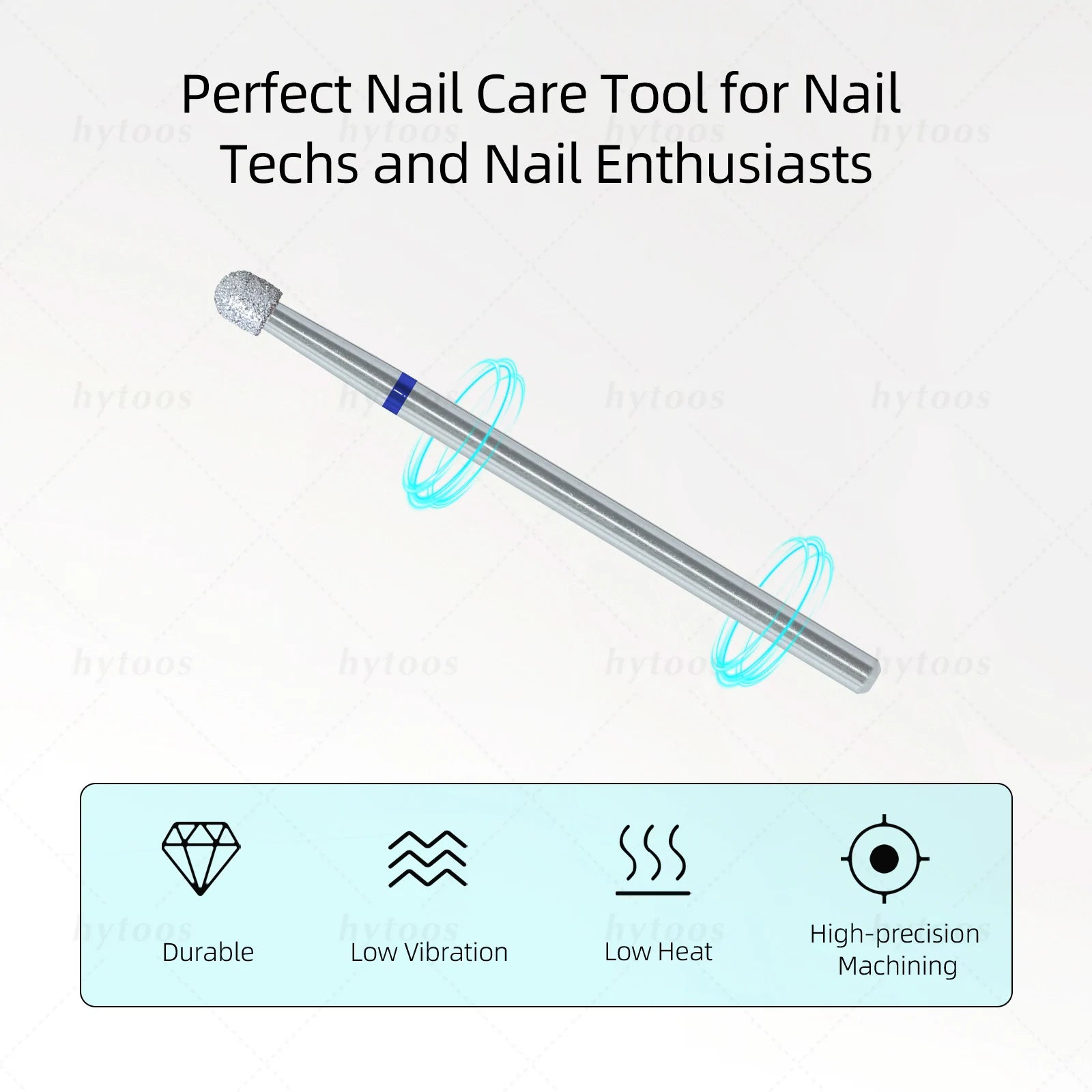 HYTOOS Mushroom Diamond Nail Drill Bits Chrome Pro Russian Cuticle Bit for Nail Drill Dead Skin Cleaner Nails Pre-treatment Tool