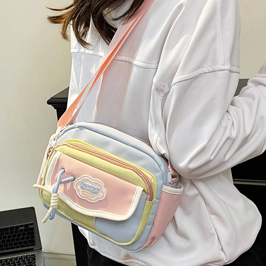 Cute Crossbody Bag for Junior High School Girls, Good-Looking, Large-Capacity Handbag, Tutoring Shoulder Bag, Commuting Spring Outing School Bag for Girls