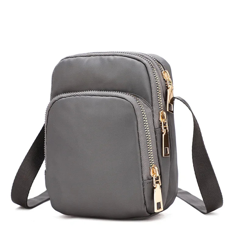Casual waist bag, single-shoulder bag, casual lightweight crossbody phone case, nylon coin purse, mini bag