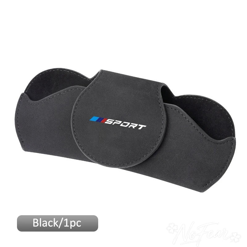 Leather Car Glasses Case Sun Visor Glasses Holder Sunglasses Clip Storage For  BMW 1 3 5 Series G30 G20 F30 F10 E60 X1X3 E70 F15