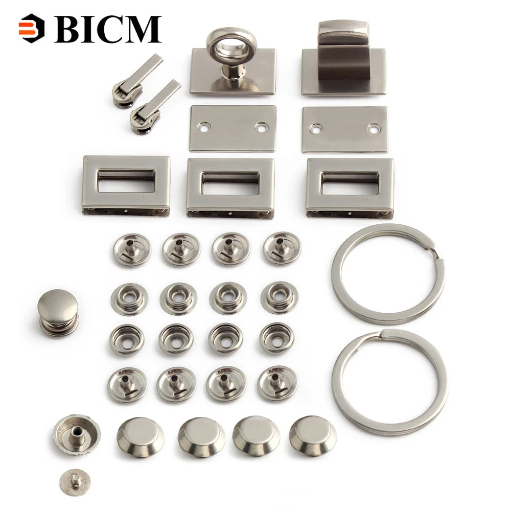 1/3/5/10Sets Fashion Metal Bag Lock Clasps Women Tote Bags Making Supplies Bag Accessories Sets For Handbag DIY Hardware Kits