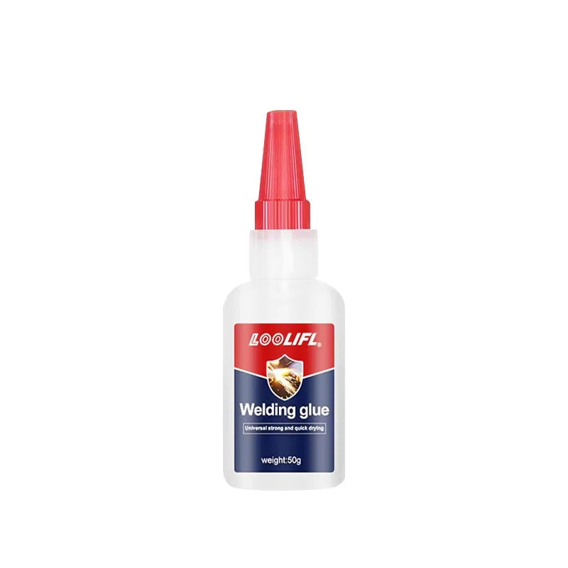 Loolifl50G High-Strength Oily Welding Glue - Super Glue, Universal Strong Instant Adhesive, Used for Metal, Ceramic, Glass, Wood, Plastic, and Alloy Stable and Does Not Turn Yellow