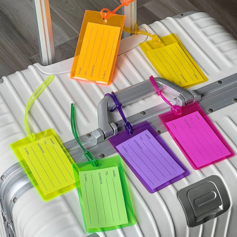 New Travel Waterproof Luggage Tag Holder Boarding Pass Travel Tag Card Cover Suitcase ID Address Name Holder Portable Label