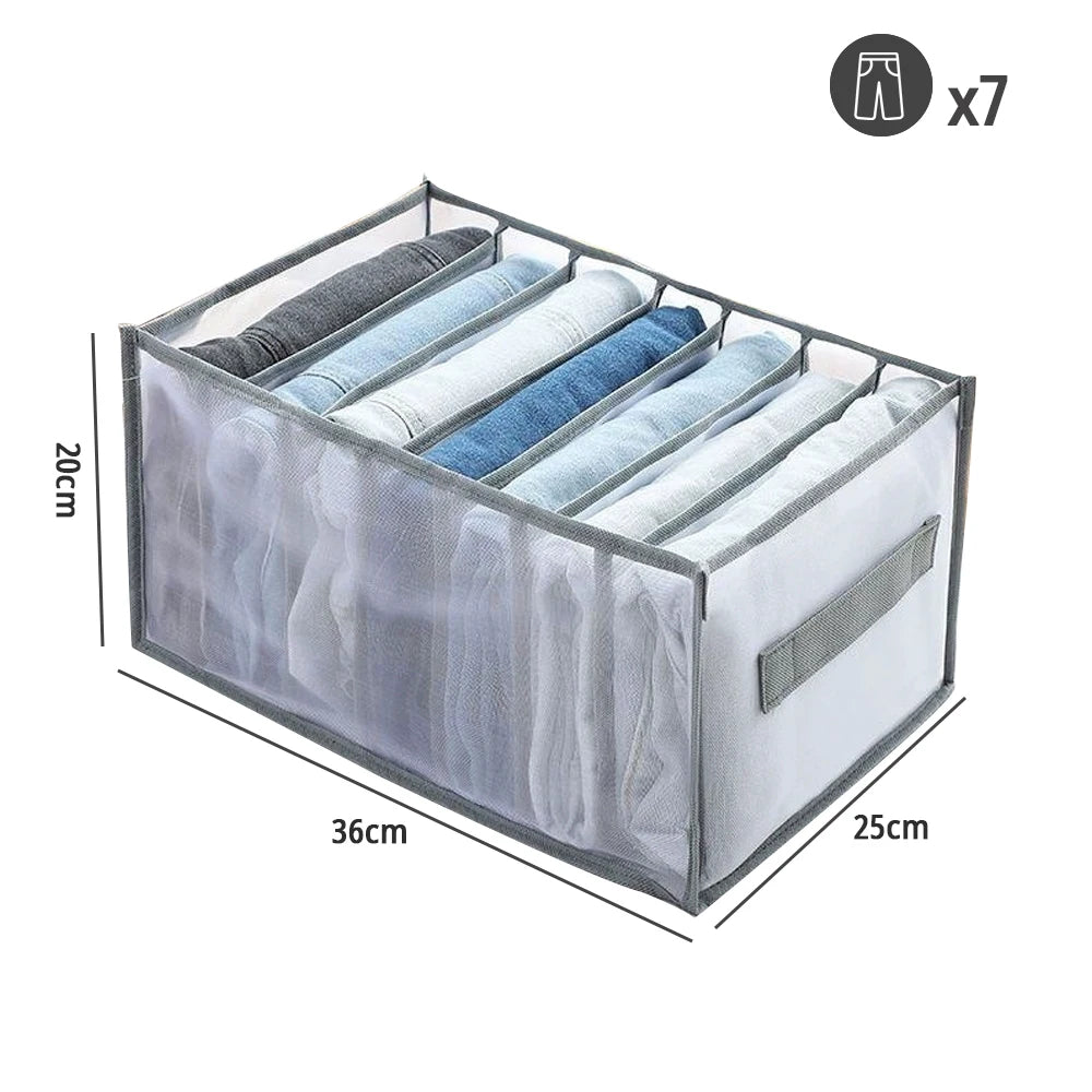 Pants T-Shirt Storage Box With Handle Closet Organizers and Storage for Clothing Jeans Closet Separator Box Home Storage Supplie