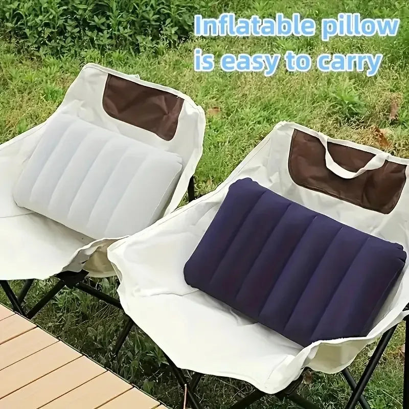Air Cushion Pillows Outdoor Camping Folding Square Lnflatable Pillows Travel Backrest Plane Head Rest Pillow Camping