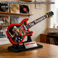 Brick Guitar Model Kit DIY Mini Electric Replica Ornament Rock Band Inspired Puzzle Toy Gift For Music Lovers Teens Desk Decor
