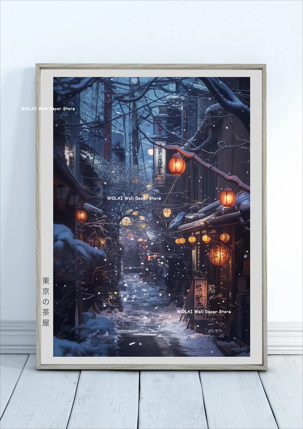 Anime Cafe Shop and Bicycle Canvas Poster Ghibli Work Anime Style Street Cafe Scene Wall Art Printing for Living Room Home Decor