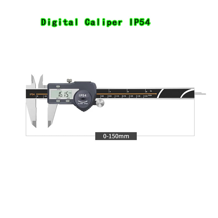 0-150 mm IP67 Waterproof Digital Vernier Caliper Ruler Vernier Caliper Micrometer Digital Calipers 0.01mm Waterproof and anti co