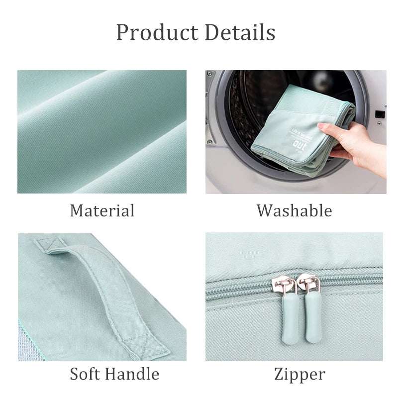 6pcs Travel Organizer Pouch Suitcase Washable Packing Cube High Quality Luggage Organizer Portable Clothes Pouch Bag Lightweight