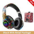 Wireless Headset Flash Light Kids Ear Headphones with Mic Bluetooth Headsets Stereo Music Game Headphone Girls Boys Gift