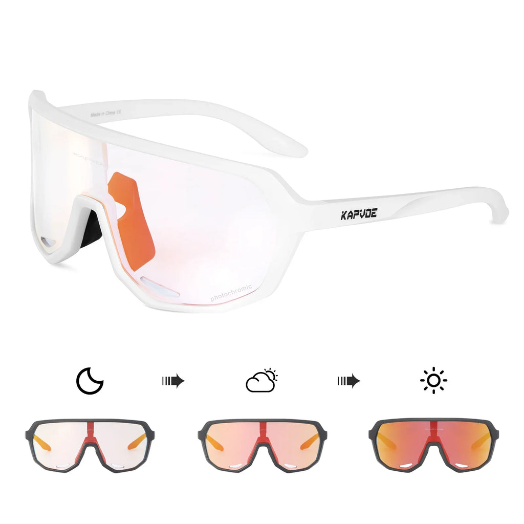 Photochromic Cycling Sunglasses Kapvoe Women Man Luxury Gold Glasses Driving Fishing Fashion Travel Golf Women Bike Goggles